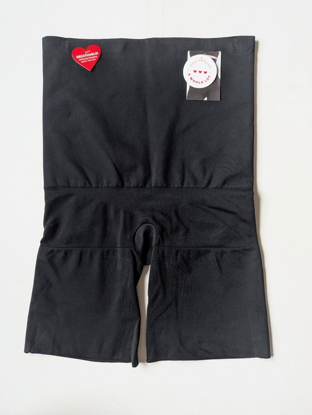 Assets by Spanx Shaping High Waist Silhouette Torso Taming Shorts Black Sz 1X
